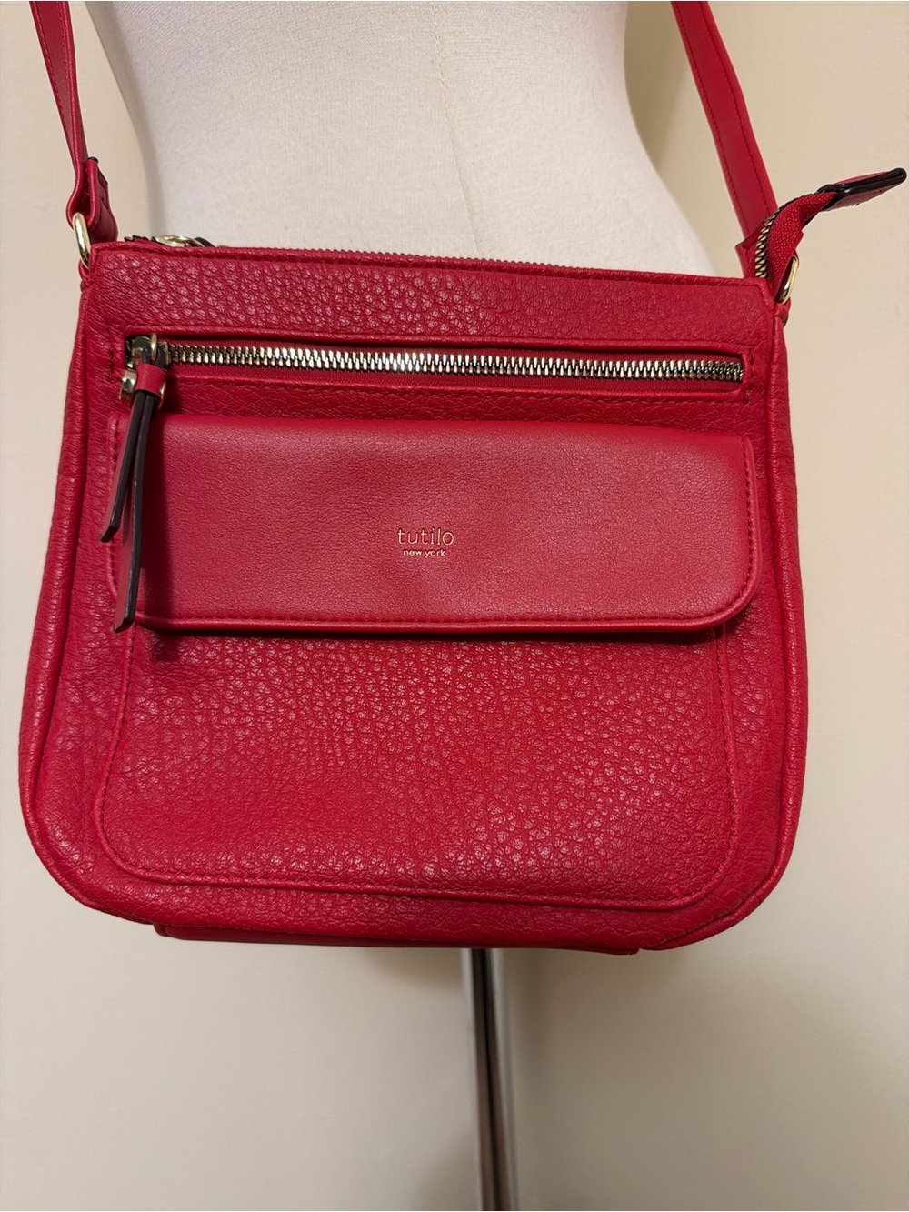 Tutilo New York Crossbody Red PVC Purse